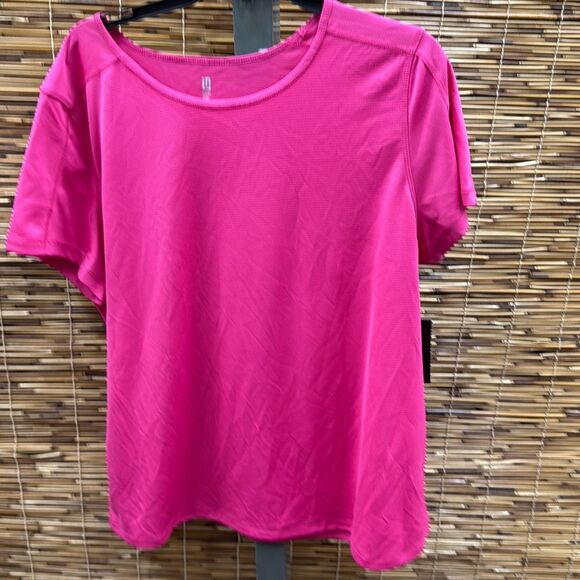 ID Ideology Women's Birdseye Active Mesh‎ T-Shirt Fiery Pink XXL - Picture 1 of 2